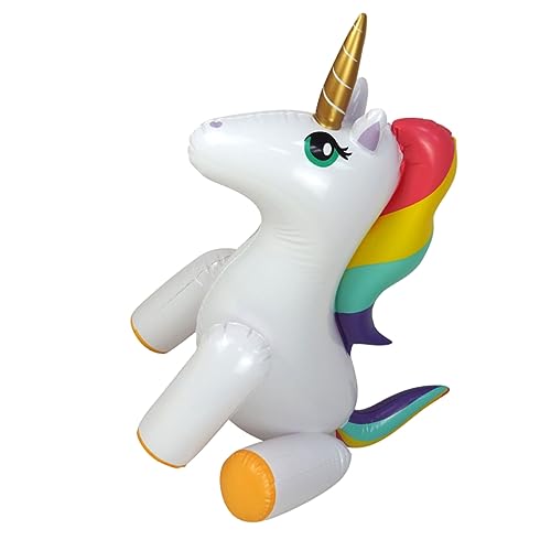 FELTECHELECTR Sprühwasser Aufblasbarer Einhorn-rasensprenger Aufblasbarer Einhorn-Sprinkler Für Kleinkinder Aufblasbarer Einhorn-wassersprinkler Sommer Aufblasbarer Einhornsprinkler Colorful PVC von FELTECHELECTR