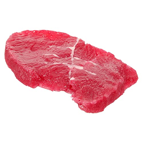 FELTECHELECTR Steakimitat Simuliertes Steak Fälschung Realistisches Essenssteak Gefälschte Steaks Geschnittene Steaks Künstliche Nahrung Künstliches Steakdekor Mini-Lebensmittel Küche Foto Harz von FELTECHELECTR