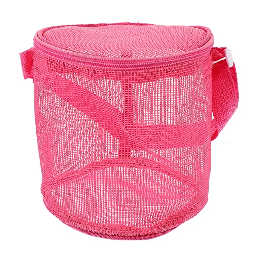 FELTECHELECTR Strand Aufbewahrungstasche Netzbeutel für Sandspielzeug Strandspielzeugtaschen Mesh Strandtasche Kinder Faltbare Strandtasche Mesh-Eimer Strandtasche mit großem Fassungsvermögen von FELTECHELECTR