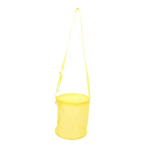 FELTECHELECTR Strandeimer praktische Netztasche Rucksackzubehör Strandzubehör für aufbewahrungssack Storage Bags mesh Bag Kinderaccessoire verschleißfeste Strandtasche Oxford-Stoff Yellow von FELTECHELECTR