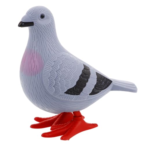 FELTECHELECTR Taube Aufziehbares Spielzeug Miniaturvögel Mini-Vogel-tierfiguren-Modell Tauben Für Tauben Vogelfiguren Statuen Sammeln Taube Skulptur Frühpädagogisches Spielzeug Grey Plastik von FELTECHELECTR