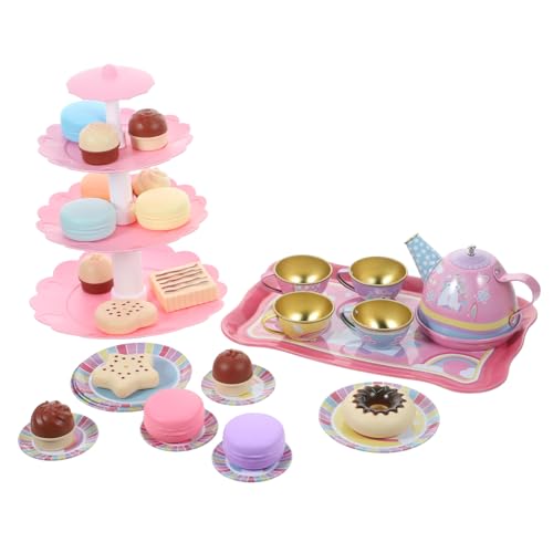 FELTECHELECTR Spielzeuge Tea Set with Teapot Tee Set 17 Teiliges Set Mit Realistischem Und Teetassen Ideal Für Rollenspiele Und Nachmittags Tee Partys Farbenfrohes Zubehör Für Kleine Teeliebhaber von FELTECHELECTR