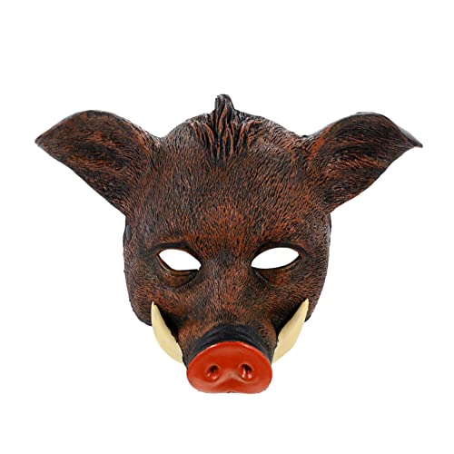 FELTECHELECTR Wildschwein-maske Für Halloween Karneval Einheitsgröße Realistischer Stil Dekoratives Party-accessoire von FELTECHELECTR