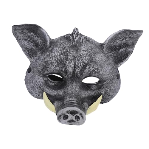 FELTECHELECTR Wildschwein Maske -halbgesichtsmaske Anime-cosplay-masken Schweinchen-cosplay Horror- -maske Schweinemasken Tigermaske -tiermaske Schweinekostüm Pu Halloween Partybedarf von FELTECHELECTR