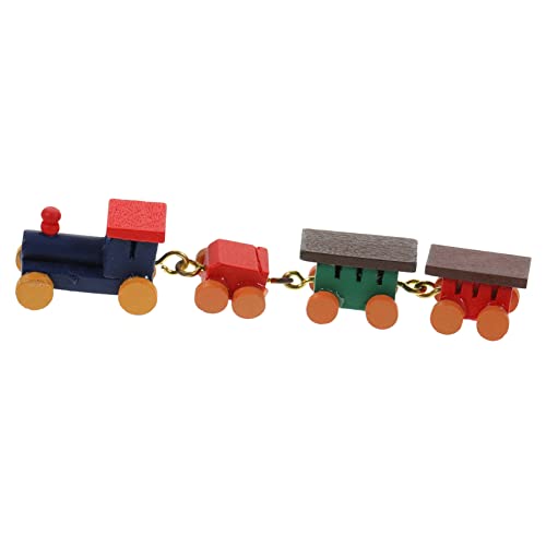 FELTECHELECTR Züge Kinder Kinder Zug Spielzeug Miniatur Holzbahn Modell Für Puppenhaus Bunte Mini Zug Dekoration Für Train Modell Als Zubehör Für Dollhouse Szenen Perfekt Für Kreative Spielwelten von FELTECHELECTR