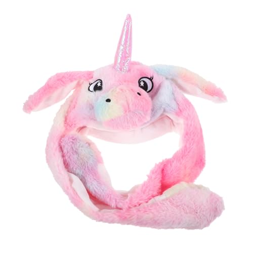 FELTECHELECTR üsch Einhorn Mütze Mit Beweglichen Ohren Niedliche Mütze Für Damen Und Mädchen Ideal Lustige Kopfbedeckung Für Kalte Tage Und Fasching Einhorn Design Für Und Erwachsene von FELTECHELECTR