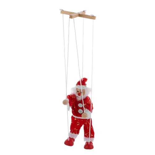 Schnur Weihnachts Puppen kinderspielzeug Kinder Spielzeug lustiges Spielzeug Weihnachtspuppen Weihnachtsbaum-Plüschpuppe Ding Puppen für Kinder 8-10 Marionettenpuppen Stoff rot FELTECHELECTR von FELTECHELECTR