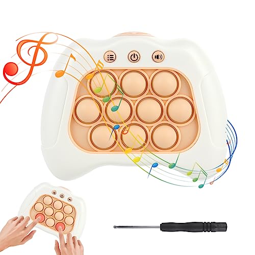 FENGQ Pop Fidget it Spielzeug, Elektronisches Sensorspiel, Quick Push Spiel, Game Controller Pop it, Pop it Ball für Kinder und Teens Angst und Autismusmitgebsel Kindergeburtstag(Weiß) von FENGQ