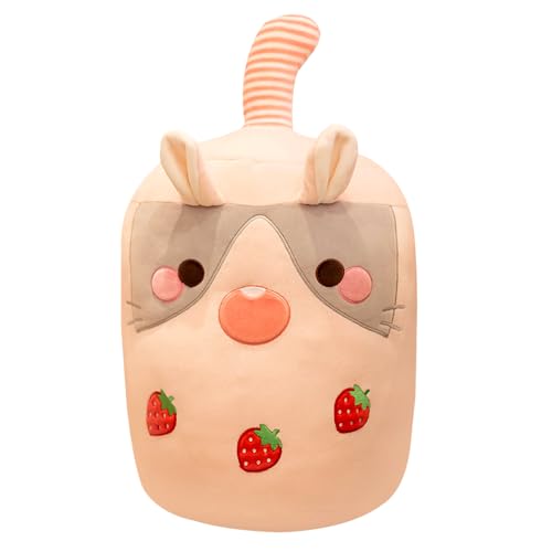 FENYW Bubble Tea Kuscheltier, 24CM Kawaii Bubble Tea Plüschtier, Plüschkissen Spielzeug, Kawaii Bubble Tea Plüsch, Niedliche Plüsch, Weiches Schlafkissen für Weihnachten Geburtstag Kinder von FENYW