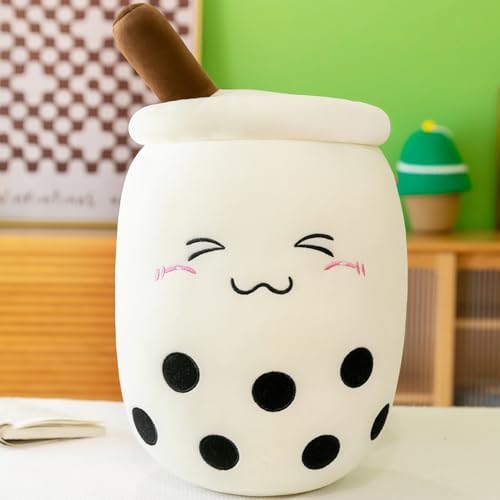 FENYW Bubble Tea Kuscheltier, 35CM Kawaii Bubble Tea Plüschtier, Plüschkissen Spielzeug, Kawaii Bubble Tea Plüsch, Niedliche Plüsch, Weiches Schlafkissen für Weihnachten Geburtstag Kinder von FENYW