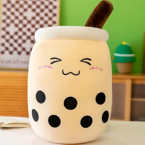 FENYW Bubble Tea Kuscheltier, 35CM Kawaii Bubble Tea Plüschtier, Kawaii Bubble Tea Plüsch, Plüschkissen Spielzeug, Niedliche Plüsch, Weiches Schlafkissen für Weihnachten Geburtstag Kinder von FENYW