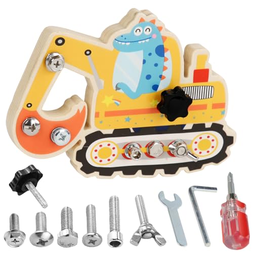 FENYW Montessori Spielzeug ab 3 4 5 Jahre, Montessori Holz Schraubbrett, Busy Board Holz Kinder, Bagger Spielzeug, Schraubbrett Kinder Holzs Lernspielzeug Geschenke für Jungen Mädchen FENYW Montessori Spielzeug ab 3 4 5 Jahre, Montessori Holz Schraubbrett, Busy Board Holz Kinder, Bagger Spielzeug, Schraubbrett Kinder Holzs Lernspielzeug Geschenke für Jungen Mädchen von FENYW