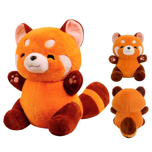 FENYW Roter Panda Kuscheltier, 35cm Red Panda Plush, Kawaii Panda Plüschtier, Kuscheltier waschbär,Flauschiger Stofftier Panda Stofftier Plüsch,Panda Puppen Kissen Geschenke für Kinder Weihnachten von FENYW