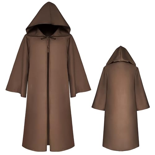 FEOYA Halloween Umhang mit Kapuze Herren Hoodies Robe Cosplay Cape Karneval Kostüm Vampir S Cloak von FEOYA