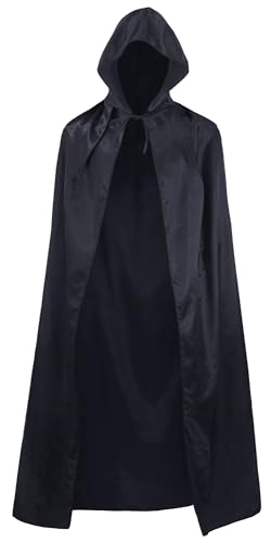 FEOYA Vampir Halloween Kostüm Damen Vampir Umhang Herren Hoodies Robe Cosplay Cape Karneval Umhang mit Kapuze Halloween 47" von FEOYA