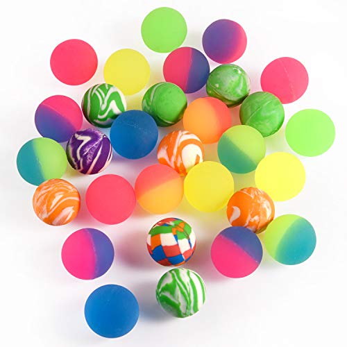 FEPITO 30 Stücke Bouncy Balls Bunte Gummibälle Bouncing Ball Groß Party Tasche Füllstoffe für Kinderpreise, Geburtstagsfeier Tasche Füllstoffe (25 MM) von FEPITO