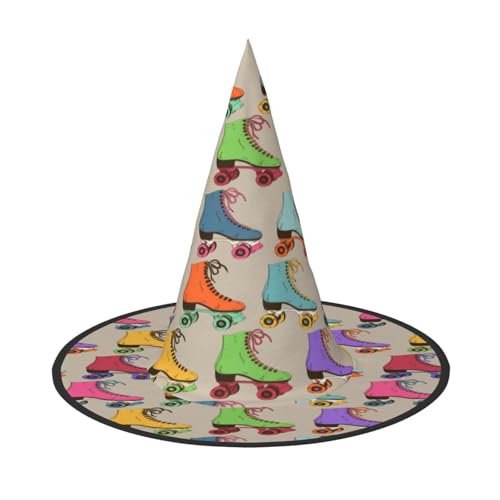 FEYUNYAN Halloween-Hexenhut, verstellbar, biegbar, Hexenkostüm, Zubehör für Damen und Erwachsene, Party, spitze Zauberermütze, bunte Rollschuhe, Halloween-Hut, 3 Stück FEYUNYAN Halloween-Hexenhut, verstellbar, biegbar, Hexenkostüm, Zubehör für Damen und Erwachsene, Party, spitze Zauberermütze, bunte Rollschuhe, Halloween-Hut, 3 Stück von FEYUNYAN