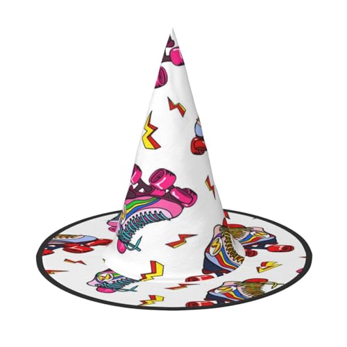 FEYUNYAN Halloween-Hexenhut, verstellbar, biegbar, Hexenkostüm, Zubehör für Damen und Erwachsene, Party, spitze Zauberermütze, farbige Rollschuhe, Halloween-Hut, 3 Stück FEYUNYAN Halloween-Hexenhut, verstellbar, biegbar, Hexenkostüm, Zubehör für Damen und Erwachsene, Party, spitze Zauberermütze, farbige Rollschuhe, Halloween-Hut, 3 Stück von FEYUNYAN