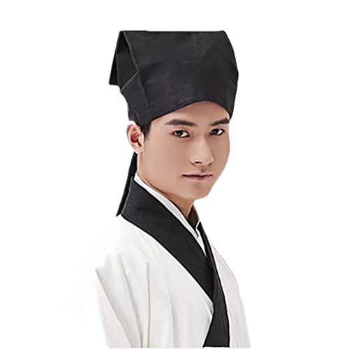 Ancient Hanfu Crown Hat,Cosplay Kopf tragen Retro Hanfu-Hut for Männer, traditioneller chinesischer alter Gelehrter, Lehrer, männlich, Vintage, konfuzianischer Handtuch-Cosplay-Hut for Männer von FFENFRYOU