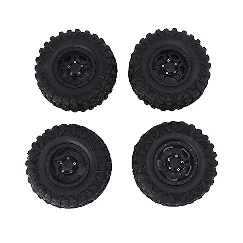 RC Auto Reifen,RC Crawler-Reifen, 4-teilige RC-Autoreifen, universelle RC-Radreifen, Ersatzreifen for RC-Autos, RC-Autoreifen aus Gummi und Kunststoff, RC-Autozubehör for ferngesteuerte Autos(Black) von FFENFRYOU