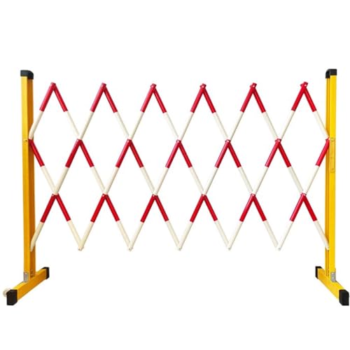 Traffic Fence,Retractable Traffic Barricade, Erweiterbarer Sicherheitsverkehrszaun Erweiterbarer Absperrzaun Mobiler Einfahrtszaun mit Rollen Absperrungen zur Kontrolle von Menschenmengen(Red,1.2x3.5m von FFENFRYOU