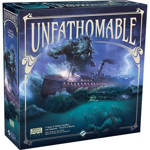FFG Fantasy Flight Games, Unfathomable, Board Game, Ages 14+, 3-6 Players, 120-240 Minutes Playing Time, FFGUNF01, Black von Fantasy Flight Games