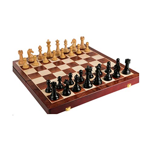 Faltbares Luxus-Schachspiel, tragbares Reiseschachspiel, leicht und einfach zu transportieren, EIN Geschenk für Schachliebhaber und -schüler. Schachspiele von FGDIUCVN