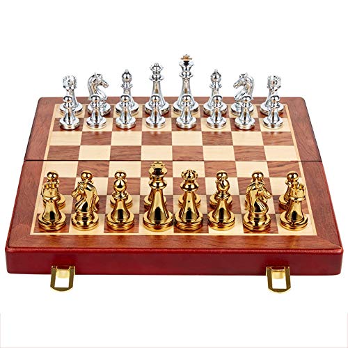 Faltbares Schachspiel aus Metall, Standard-Schachspiel, Geschenk für Internationale Schachliebhaber/Anfänger und Studenten von FGDIUCVN