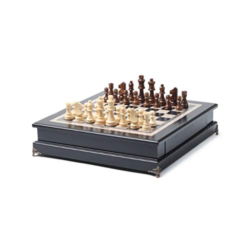 Großes Schach Massivholz Schachspiel Spezielle Dekoration Dekoration Schachtisch Schachspiel für Spiel, Trainingsschachspiele von FGDIUCVN