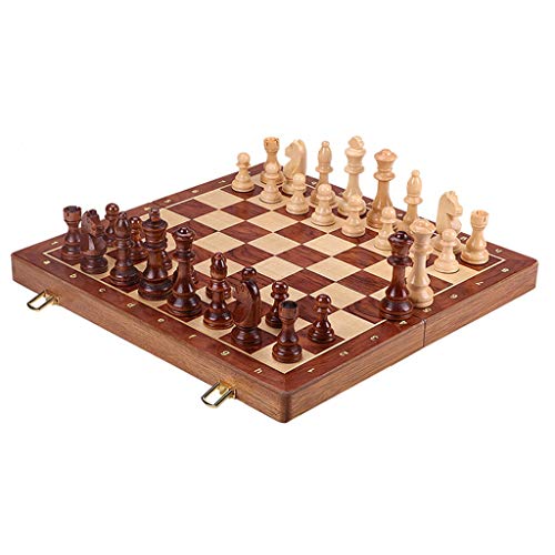 Holz Internationales Schach Extra 2 Königinnen Brettspiel mit klappbarem Schachbrett Kreatives Geschenk Sammlung Dekor von FGDIUCVN