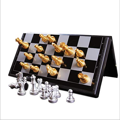 Internationales Schachspiel aus Kunststoff, Send Checkers, tragbares magnetisches Reiseschachspiel zum Lernen von Match-Familienspielen von FGDIUCVN