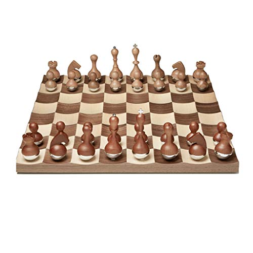 Kreatives Schachspiel aus Holz, Becher-Schachfigur, dreidimensionales Schachbrett aus Wellpappe, interaktives Spielzeug für die Familie, Dekoration, Schachgeschenke von FGDIUCVN