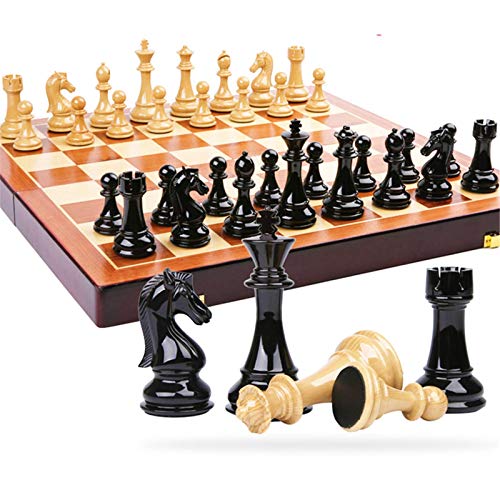 Kunststoff Schachspiel Geschenk International Travel Klappbares hölzernes Schachbrett ABS Schachfiguren Schachspiel von FGDIUCVN