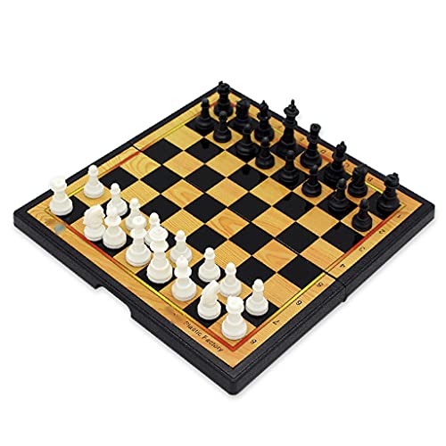 Magnetisches Reiseschachspiel, Schach, Plastikschachspiel, 11,4 x 11,4 Zoll, Schachspiel mit klappbarem Schachbrett und Schachfiguren, Internationale Schachgeschenke von FGDIUCVN