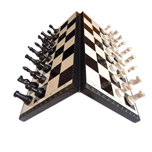Magnetisches Schachspiel aus Kunststoff, tragbares Reiseschachspiel, faltbares Brett mit Aufbewahrungsbox, luxuriöses, exquisites Lernspielzeug, Geschenkschachspiele von FGDIUCVN
