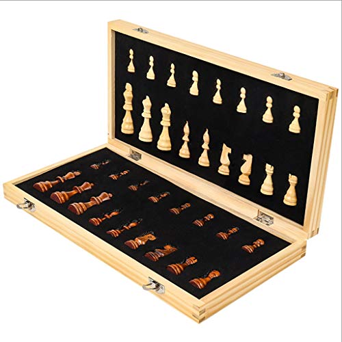 Magnetisches internationales Schachspiel aus Holz mit tragbarem, kreativem Klappschachbrett für das Lernen, Familienpartyspiel von FGDIUCVN