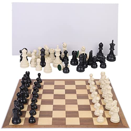Nicht magnetisches Schachbrett-Set, 18,9-Zoll-Schachspiel, Kunststoff-Schachspiel für Erwachsene, tragbares und faltbares Brettspiel, Schachbrettspiel mit gewichteten Fig von FGDIUCVN
