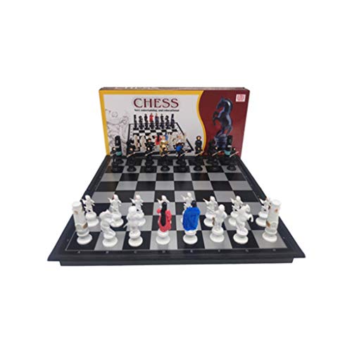 Reise-Schachbrett-Botschafter-Set mit Magnetfuß, faltbares tragbares Schach-Trainings-Schachspiel von FGDIUCVN