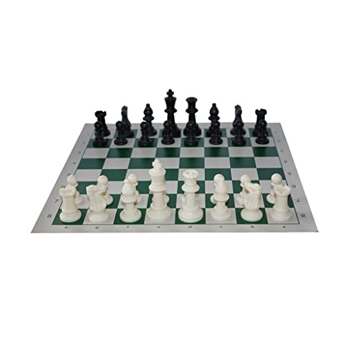Reiseschachspiel, tragbares Schachbrettset aus Holz oder Leder mit Schachfiguren aus Kunstharz und Samtbeutel, Schachspielsets für Anfänger von FGDIUCVN