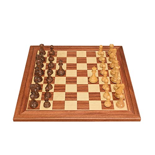 Schach Hochwertige Schachfiguren aus Massivholz Großes dreidimensionales Schachbrett aus Holz speziell für Schachspiele Schachsets von FGDIUCVN