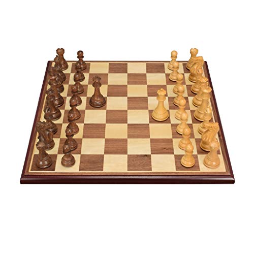 Schach Hochwertige Schachfiguren aus Massivholz Großes dreidimensionales Schachbrett aus Holz speziell für Schachspiele Schachsets von FGDIUCVN