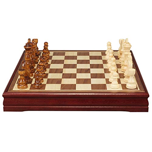 Schach Holzschachspiel mit 32 Schachfiguren aus Birke und speziellem Design Wippe Schachbrettdeckel Schachspiel Brettspiel für Kindergeschenke Schachspiel von FGDIUCVN