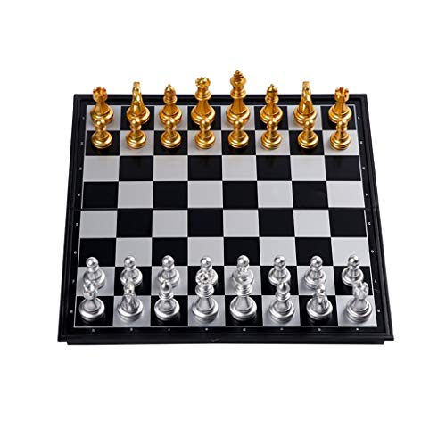 Schach-Reise-Schachbrett-Set, Spiele, magnetische Schachfigur mit faltbarem Brett – lehrreich für Kinder/Erwachsene, traditionelles Spiel, Geschenk, Chessex von FGDIUCVN