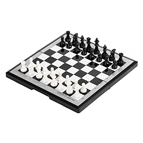 Schach Schach Reiseschachspiel Kunststoffschachspiel mit klappbarem magnetischem Schachbrett Tragbares Schachspiel Brettspiel für Kinder Schachspiel von FGDIUCVN