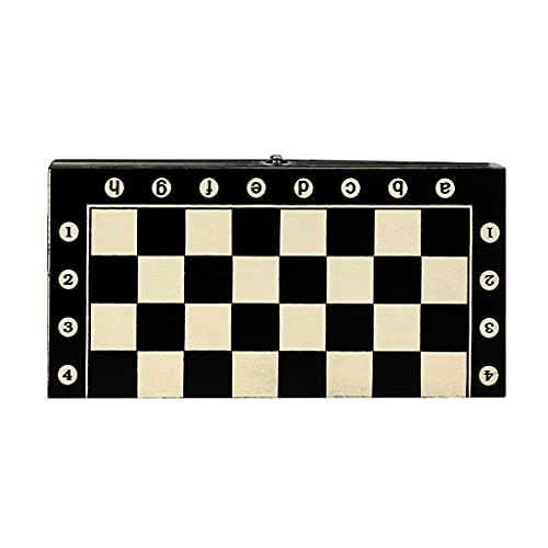 Schachbrett, handgefertigtes Schachspiel aus Holz, magnetisches Schachspiel mit handgeschnitzten Schachfiguren und klappbarem Schachbrett, 2 zusätzlichen Königinnen – fü von FGDIUCVN