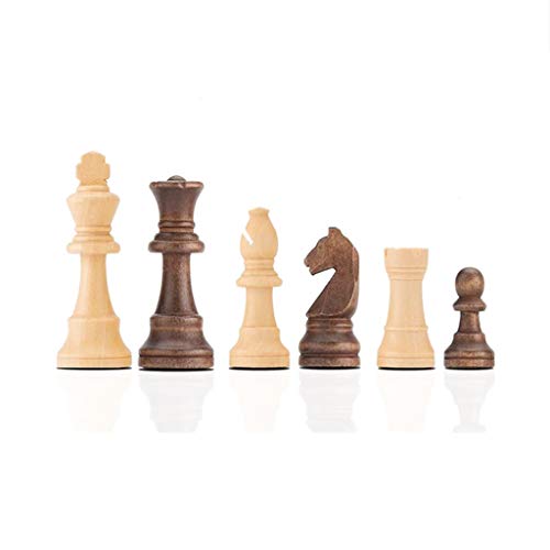Schachbrett, tragbare Schachfiguren aus Holz, 8,3 cm König, Satz kompletter Schachfiguren aus Holz, nur Schachfiguren, Schachfiguren, Spielfiguren, Schachspiele von FGDIUCVN