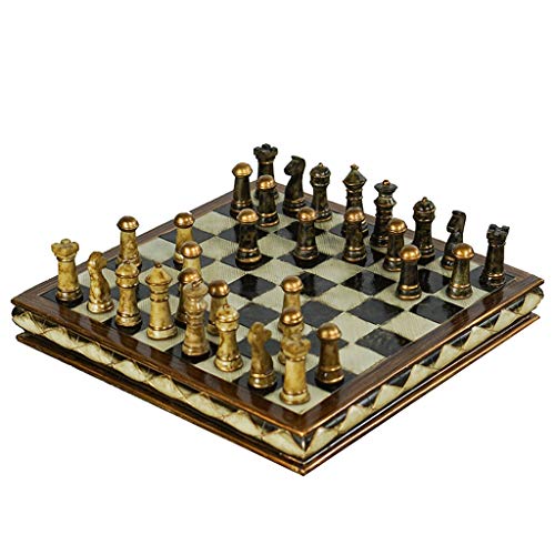 Schachbrett, tragbare Tischspiele, Schach, Kunstharz-Ornamente, Brettspiele für den Schreibtisch, Ornamente für Erwachsene und Kinder, Geschenke für Schachspiele von FGDIUCVN