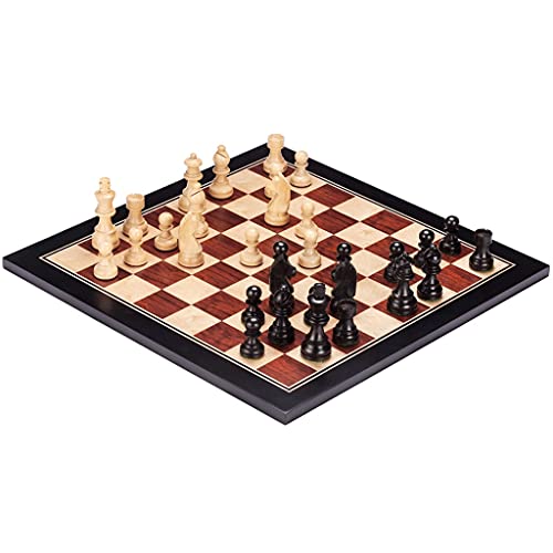 Schachbrett, tragbares, handgefertigtes Schachspiel aus Holz, Schachbrett 40 x 40 cm, internationales Schachspiel, großes Brettspiel für Kinder und Erwachsene, King 2.9i von FGDIUCVN