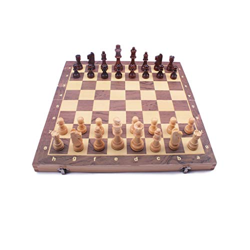 Schachbrett, tragbares Schachspiel, Brettspiel aus Holz, magnetisches Schach, handgefertigte Schachfiguren, Reise- und Internationale Brettspiele, geeignet für Schachspi von FGDIUCVN