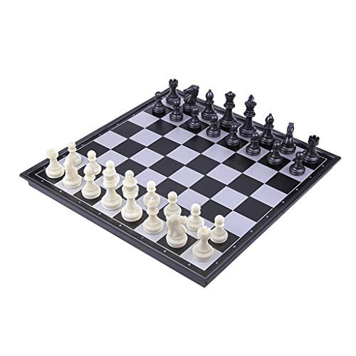 Schachbrett, tragbares magnetisches Reiseschachspiel mit klappbarem Schachbrett, Anleitung für Kinder und Erwachsene, Brettspiel-Sets, Schachspiele von FGDIUCVN